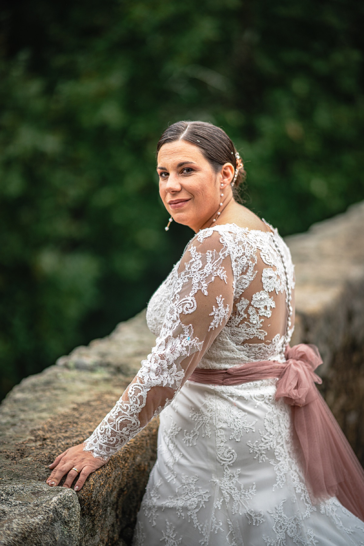 Retrato de la novia durante una boda
